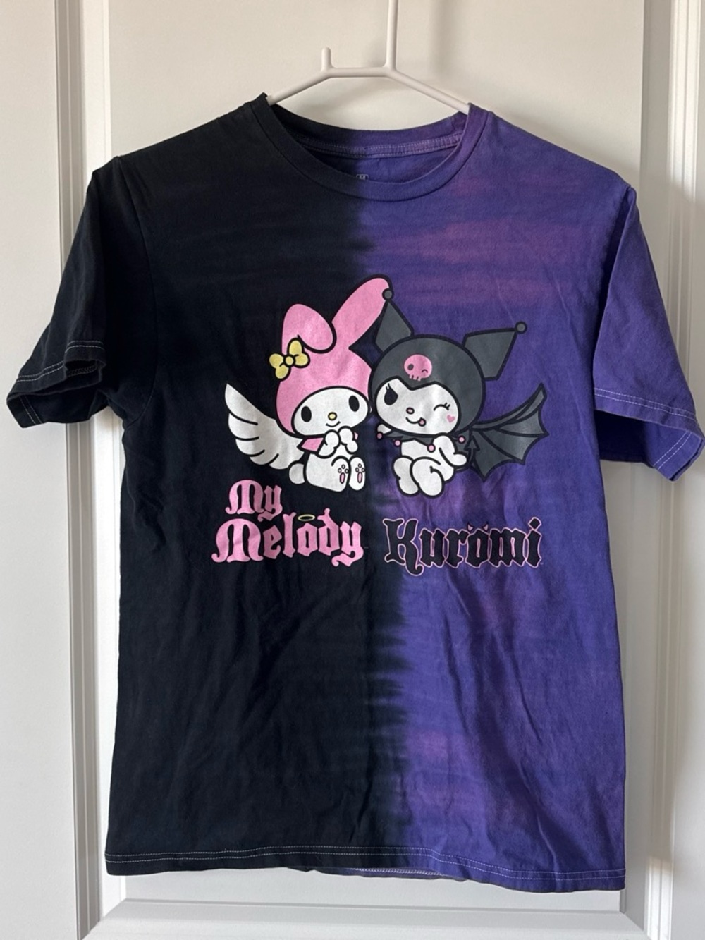 Sanrio My Melody & Kuromi Tie-Dye Tee - Black & Purple